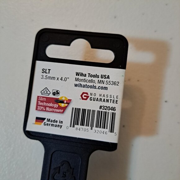 NEW 2 pcs Wiha 3.5mm 9/64" Insulated SlimLine Slot Screwdriver 32046 Germany - Picture 3 of 6